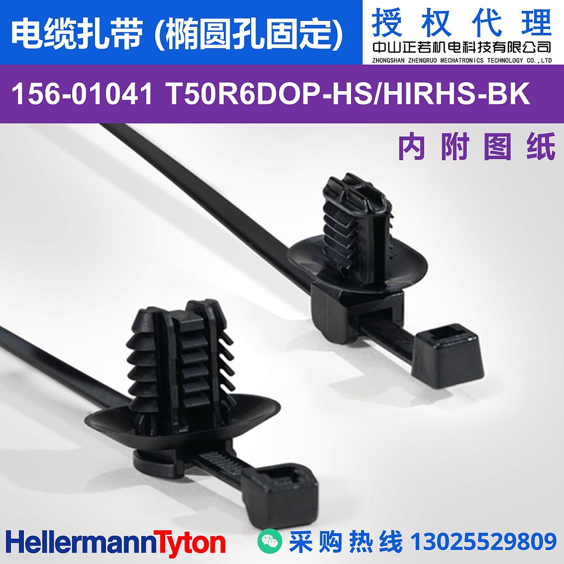 156-01041 T50R6DOP 电缆扎带 (椭圆孔固定) (抗冲击/耐温105℃)