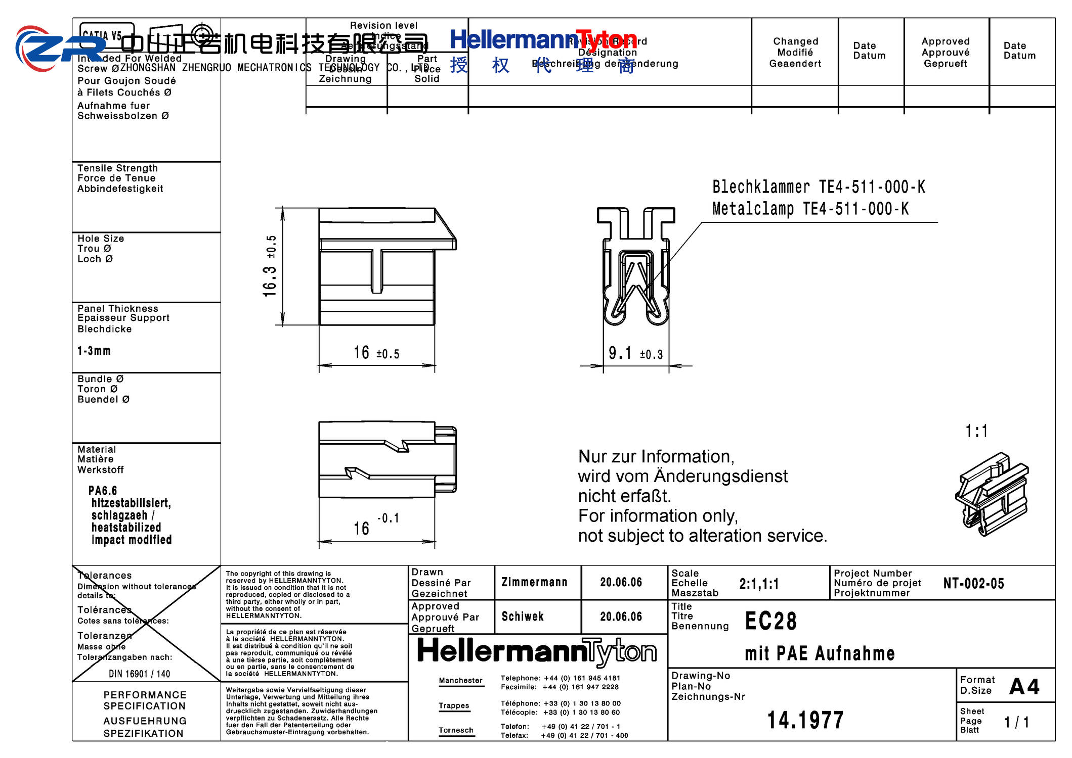 151-00151 EC28-PA66HIRHS-BK 产品图纸 Hellermanntyton 授权代理-正若机电