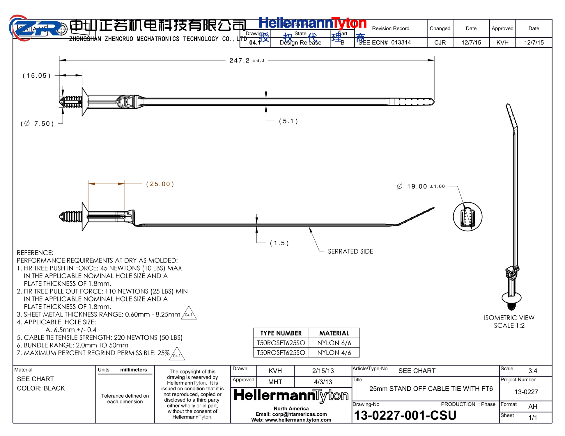 157-00195 T50ROSFT625SO-PA66HIRHSUV-BK 产品图纸 Hellermanntyton 授权代理-正若机电