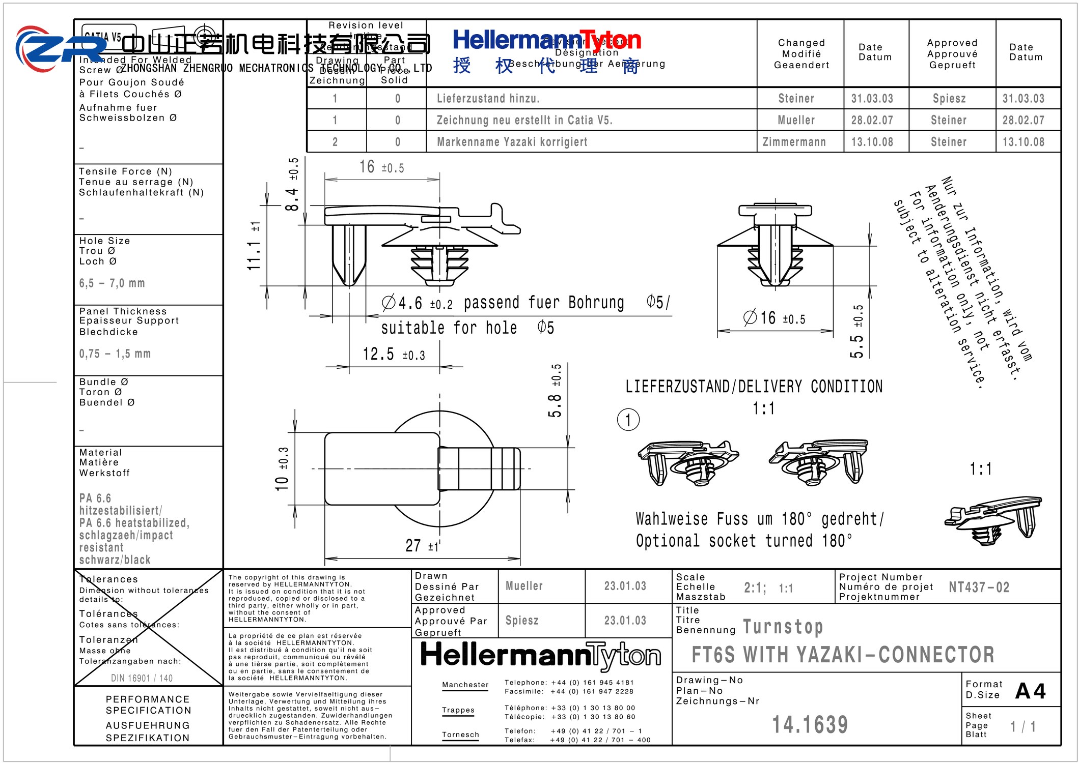 155-43702 FT6S-Y-CONN-TS-PA66HIRHS-BK 产品图纸 Hellermanntyton 授权代理-正若机电