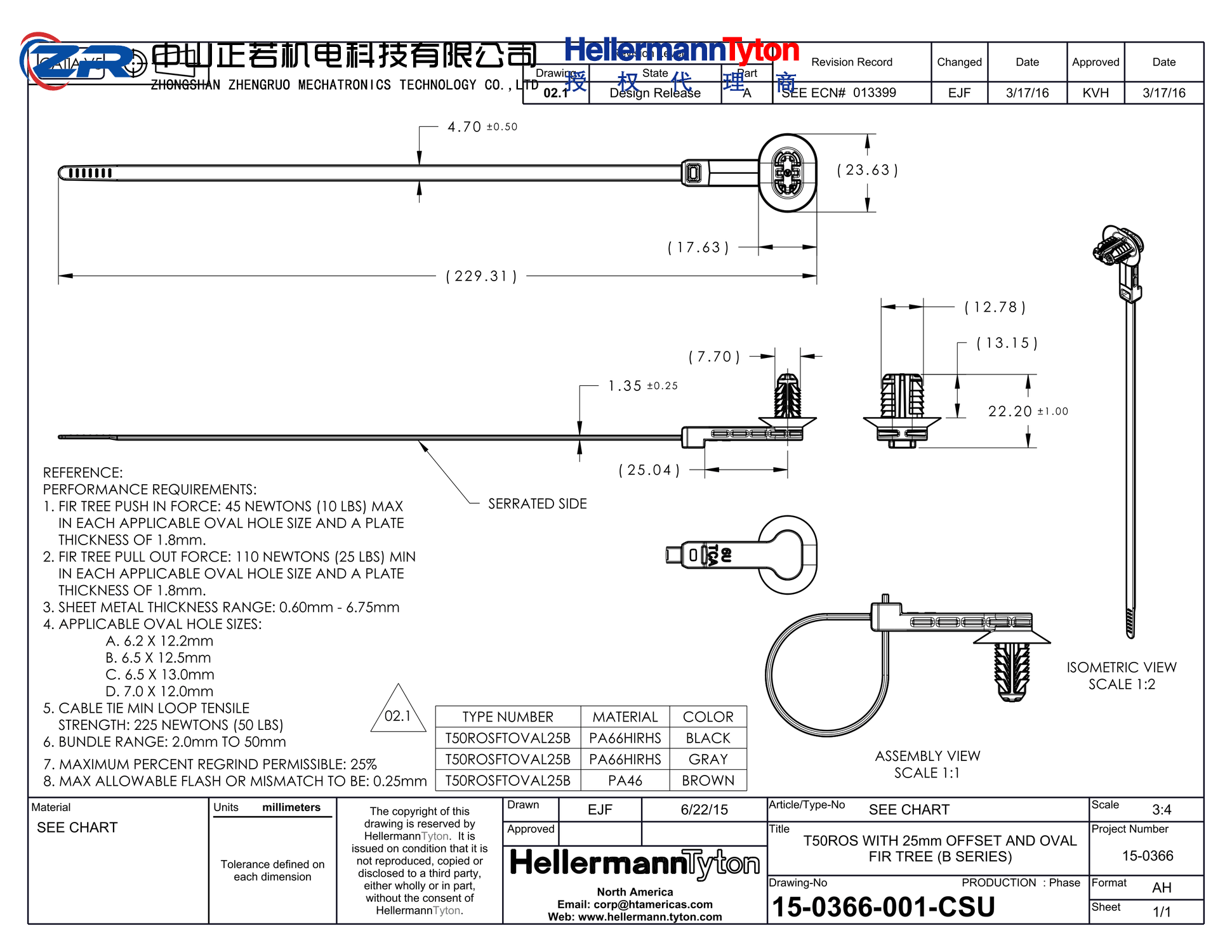 157-00247 T50ROSFTOVAL25B-PA66HIRHSUV-BK 产品图纸 Hellermanntyton 授权代理-正若机电