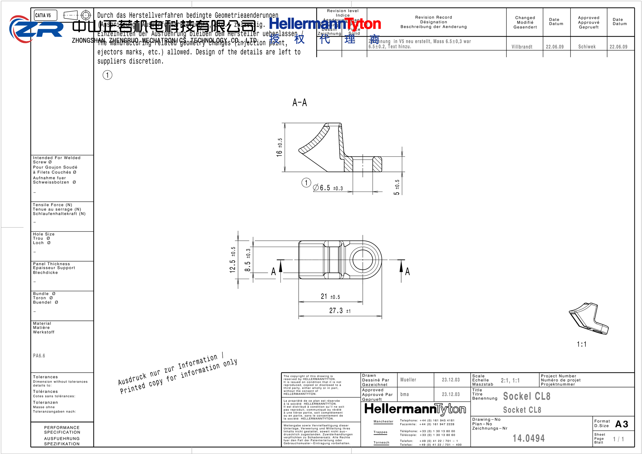 151-26819 CL8-PA66-NA 产品图纸 Hellermanntyton 授权代理-正若机电